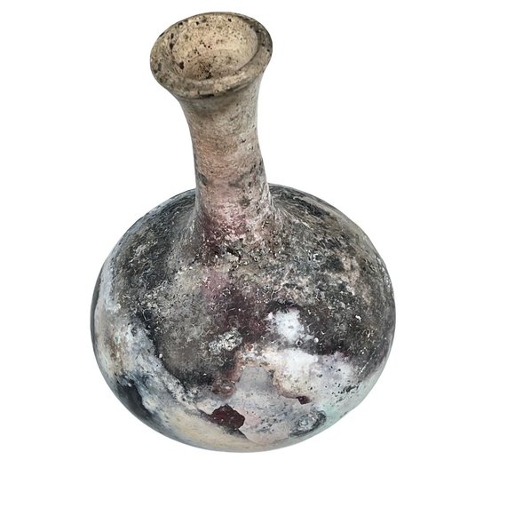 Vintage Handmade Rustic Pottery Bud Vase - Picture 4 of 8